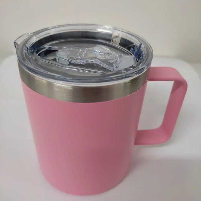 Caneca Térmica 350ml Café Isolada Aço Desativado Com Alça Viagem Vácuo Pare