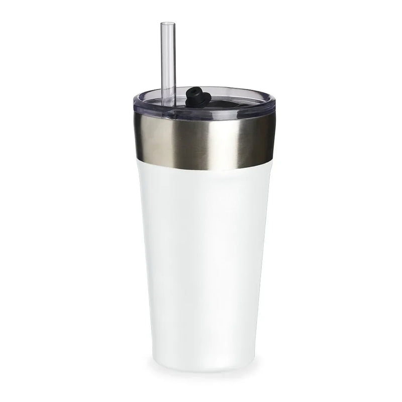 Copo Térmico 600ml Tumblr Inox Com Tampa Abridor