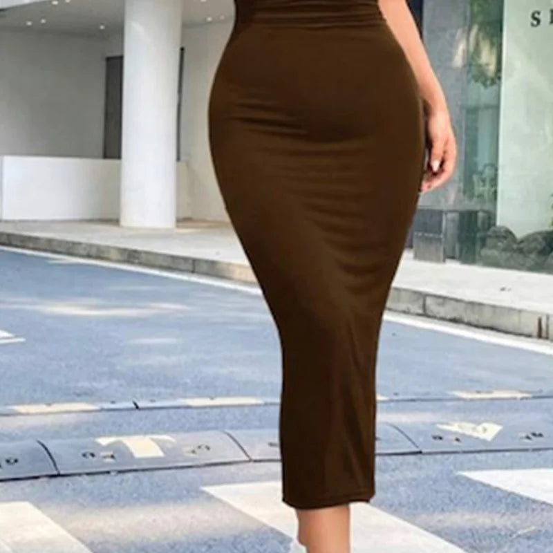 Vestido Feminino Midi Manga Curta