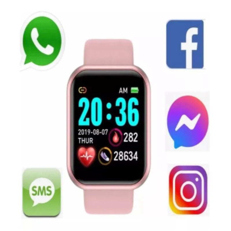 Relógio inteligente unissex D20 para Android e iOS, Bluetooth Smartwatch para h