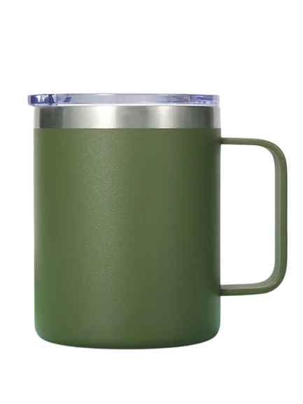 Caneca Térmica 350ml Café Isolada Aço Desativado Com Alça Viagem Vácuo Pare