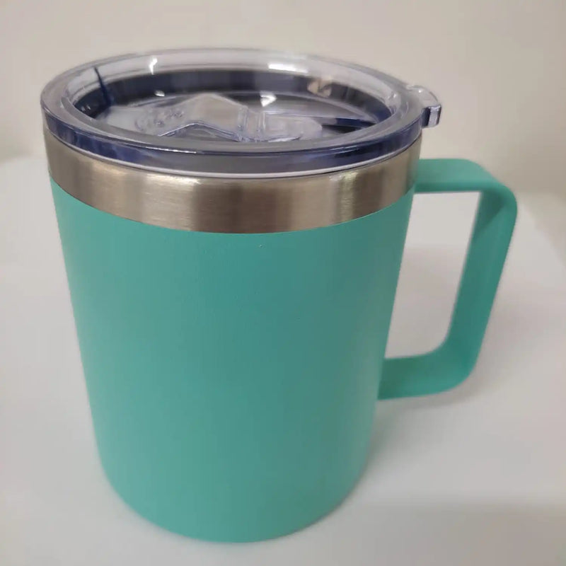 Caneca Térmica 350ml Café Isolada Aço Desativado Com Alça Viagem Vácuo Pare