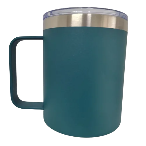 Caneca Térmica 350ml Café Isolada Aço Desativado Com Alça Viagem Vácuo Pare