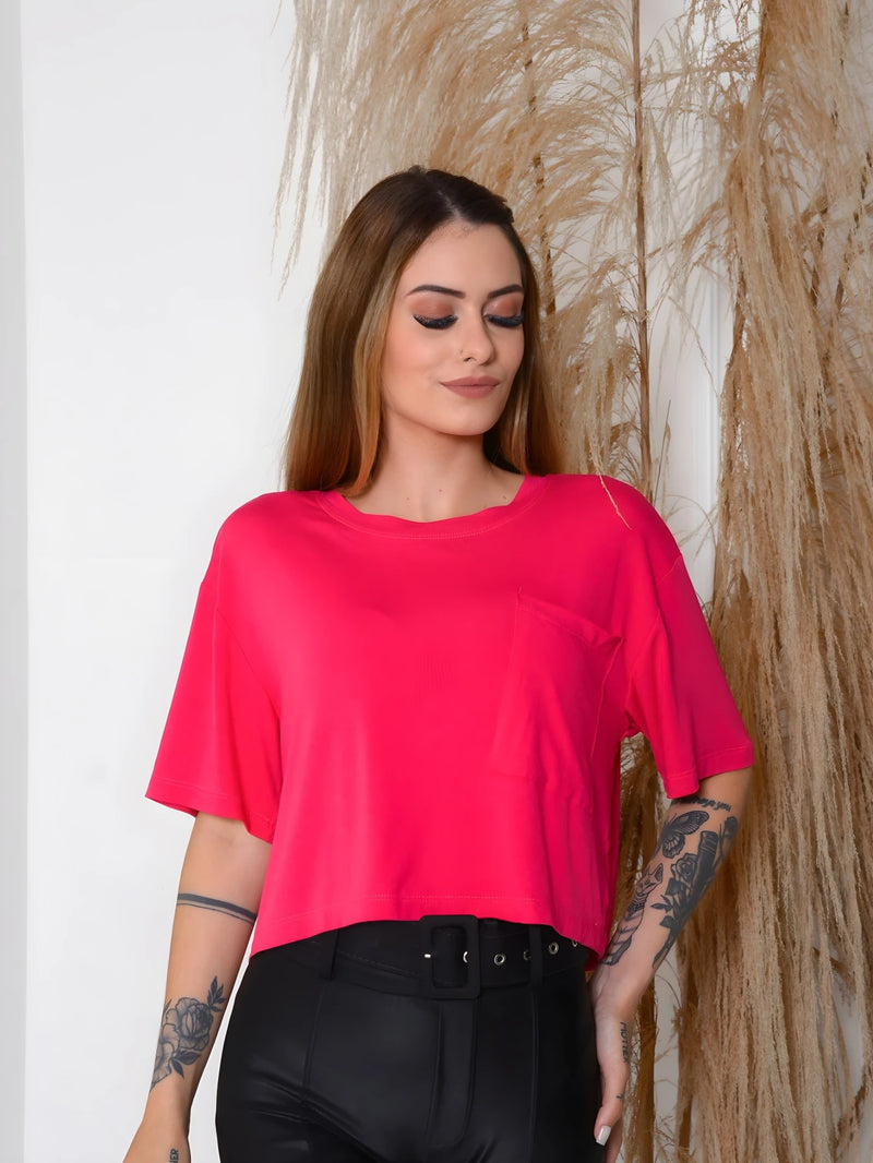 Camiseta feminina de manga curta da moda - moda de verão