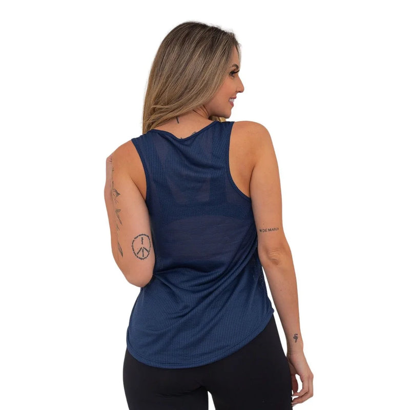 Regata Feminina Azul Marinho Dry Fit