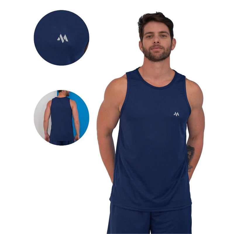 Regata Masculina Camisas Slim Moda Masculina Dry Fit