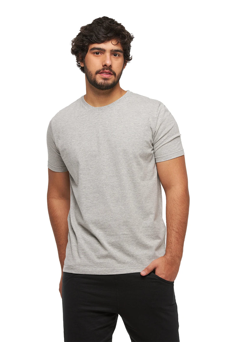 Camiseta Básica Lisa Gola Redonda Masculina Algodão C4