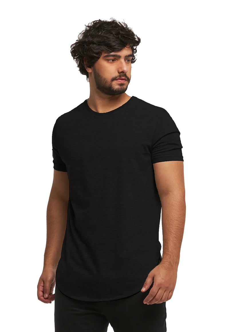 CAMISETA LONGLINE MASCULINO OVERSIZED CAMISA MANGÁ CURTA C1