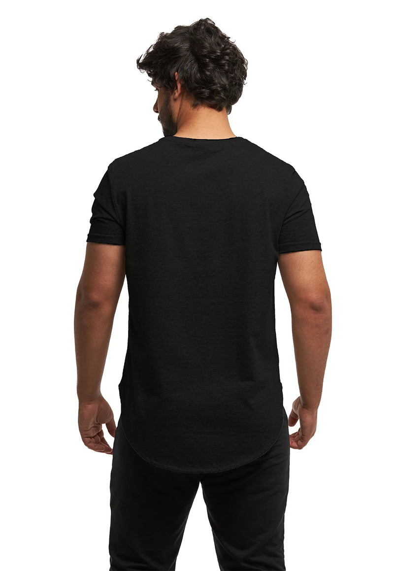 CAMISETA LONGLINE MASCULINO OVERSIZED CAMISA MANGÁ CURTA C1