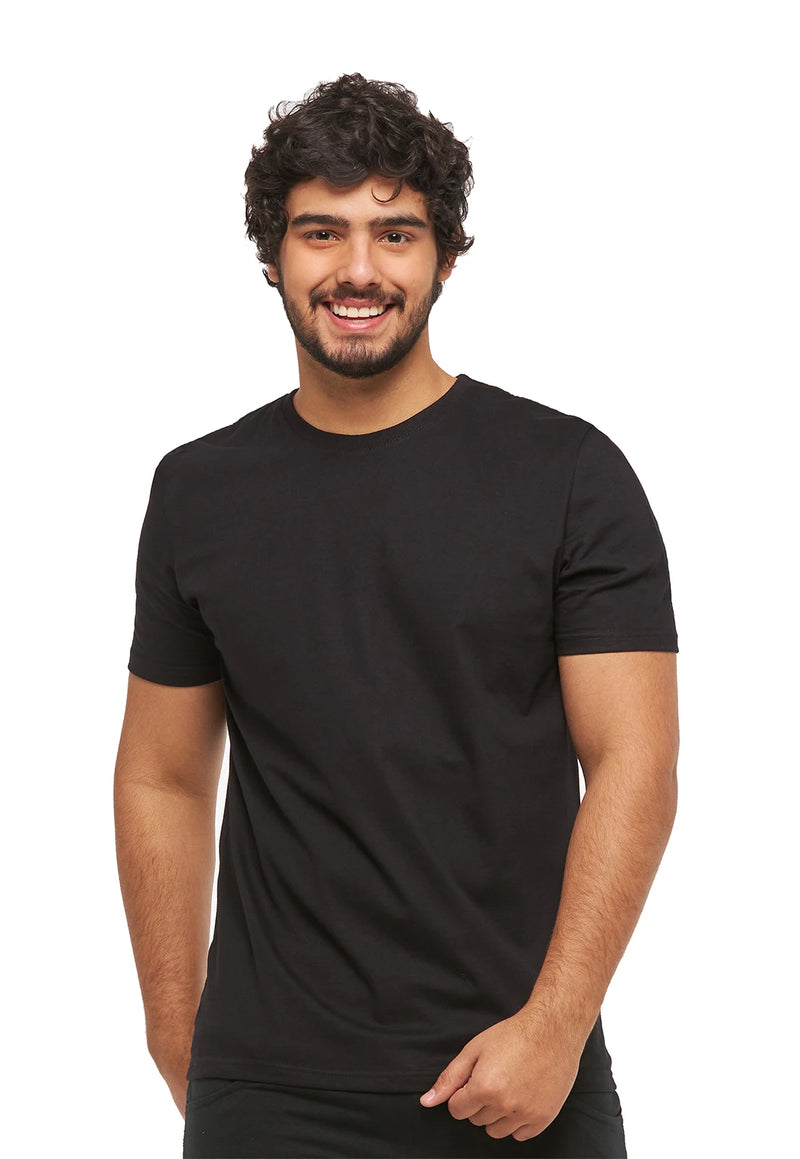 Camiseta Básica Lisa Gola Redonda Masculina Algodão C4