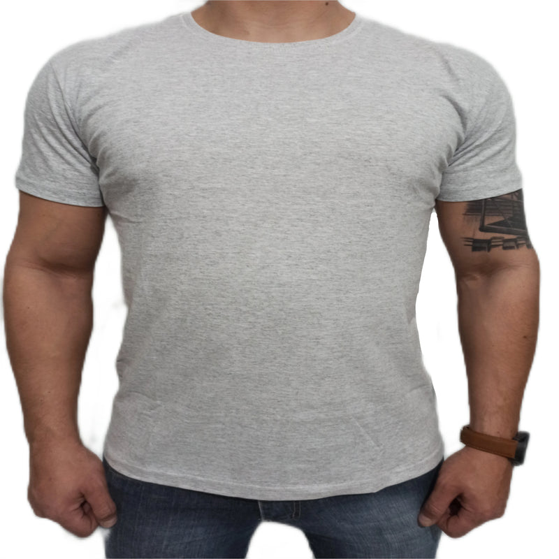 Camiseta Masculina Slim Lisa Algodão Premium