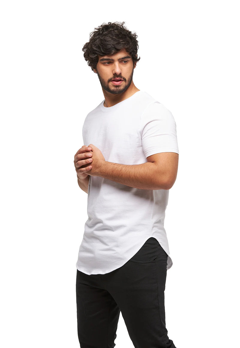 CAMISETA LONGLINE MASCULINO OVERSIZED CAMISA MANGÁ CURTA C1