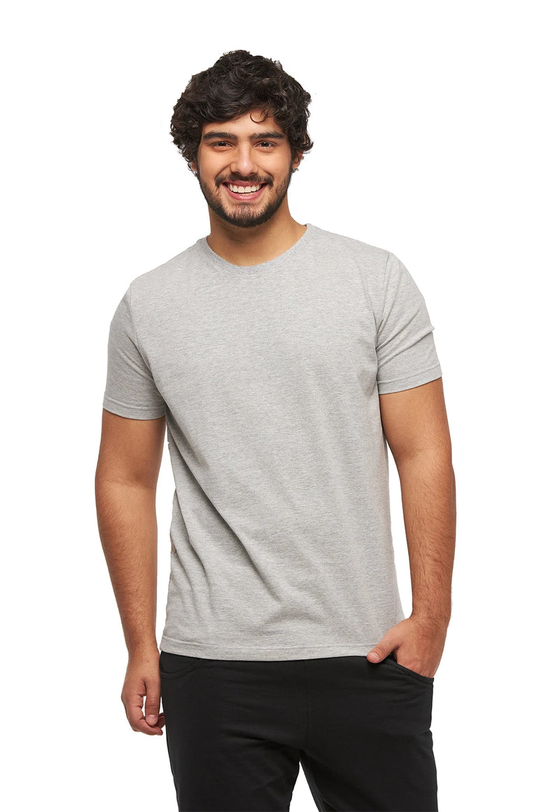 Camiseta Básica Lisa Gola Redonda Masculina Algodão C4