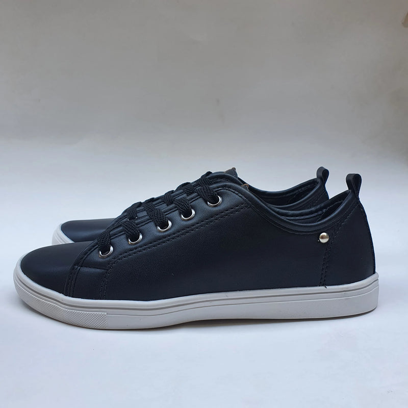 Tênis Feminino Casual Preto Tenis Sapatenis Casual Bella 163