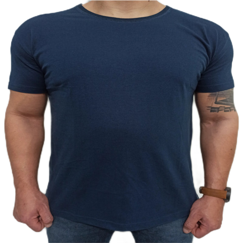 Camiseta Masculina Slim Lisa Algodão Premium