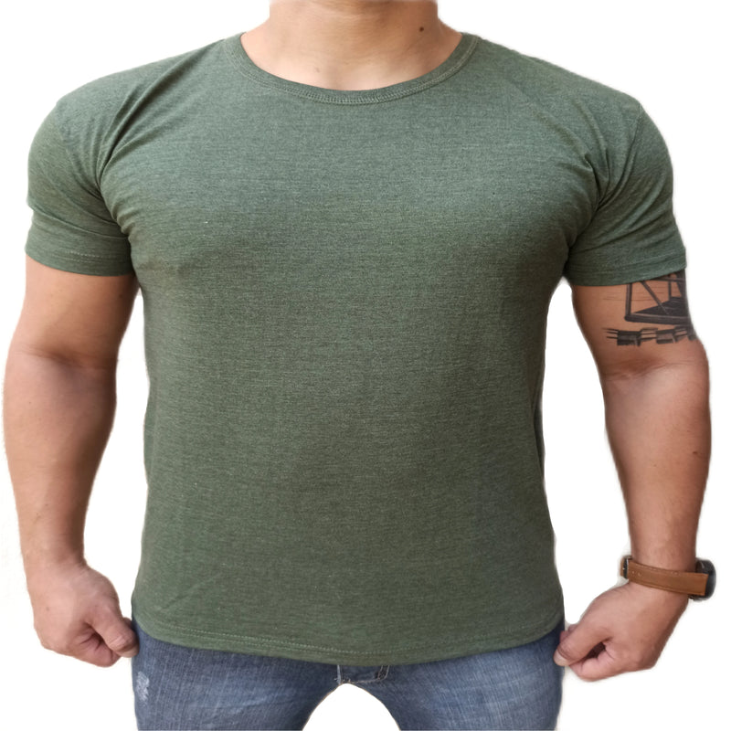 Camiseta Masculina Slim Lisa Algodão Premium