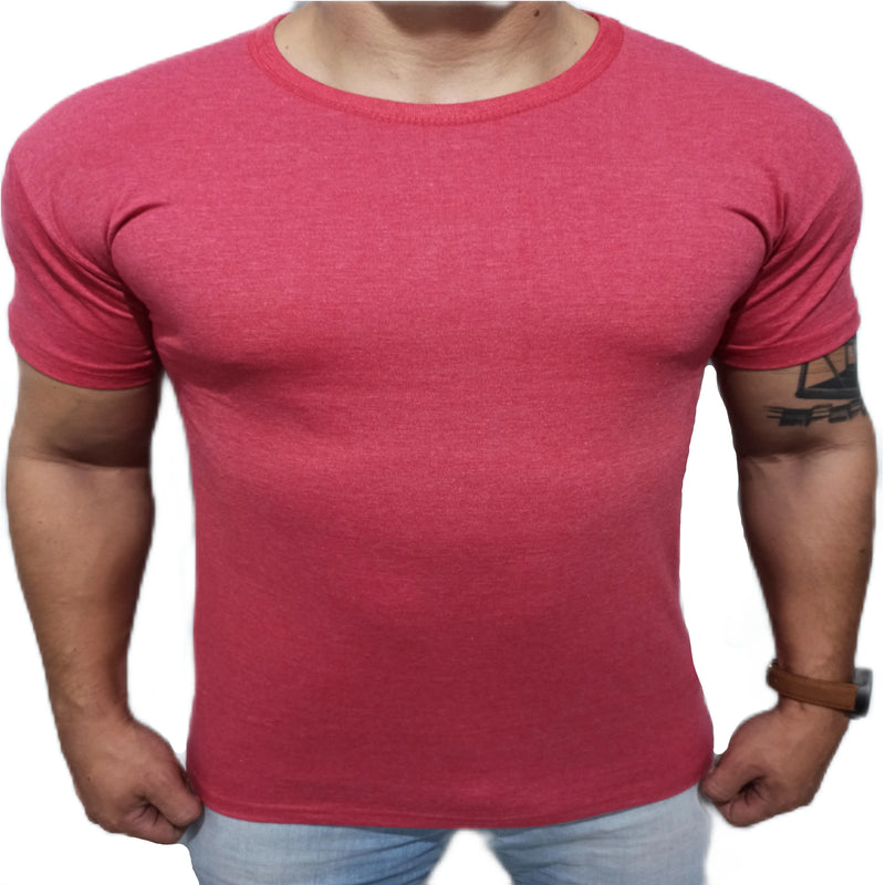 Camiseta Masculina Slim Lisa Algodão Premium