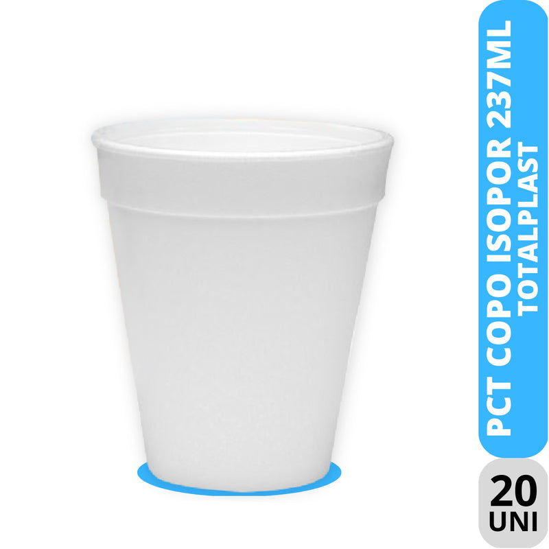 COPO ISOPOR 237ML TOTALPLAST PC 20 UNI (38681)