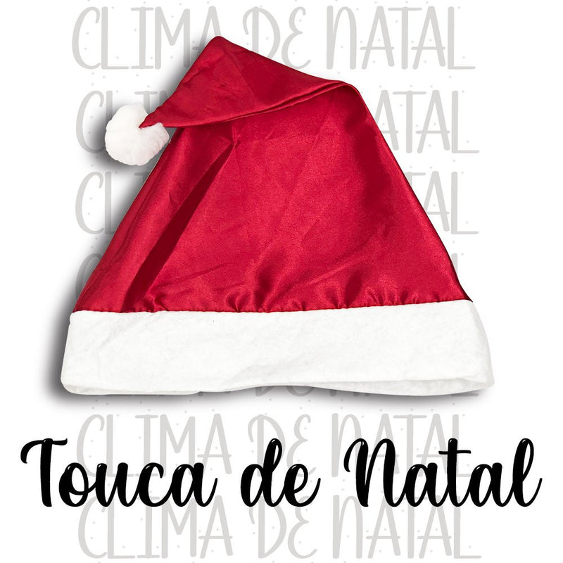 Gorro Touca De Papai Noel Linha Luxo Cetim (NTG1007)