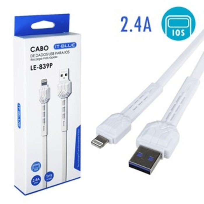 CABO DE DADOS E CARREGAMENTO LIGHTNING IT-BLUE LE839P 1m (1149)