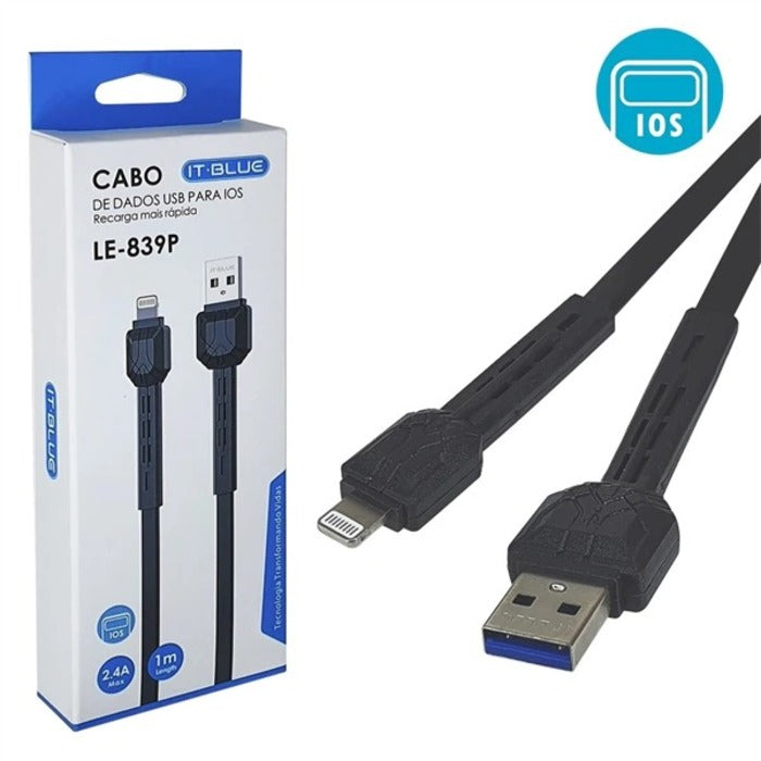 CABO DE DADOS E CARREGAMENTO LIGHTNING IT-BLUE LE839P 1m (1149)