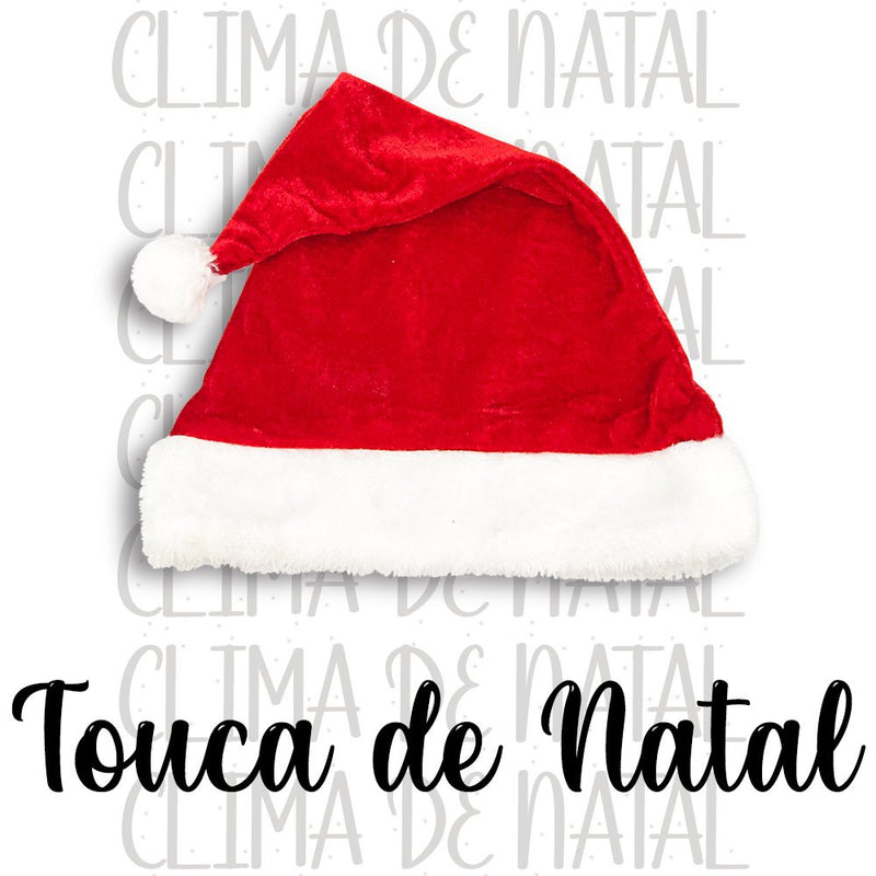 Gorro Papai Noel Veludo Vermelho 40 cm Touca Natal (NTG1003)