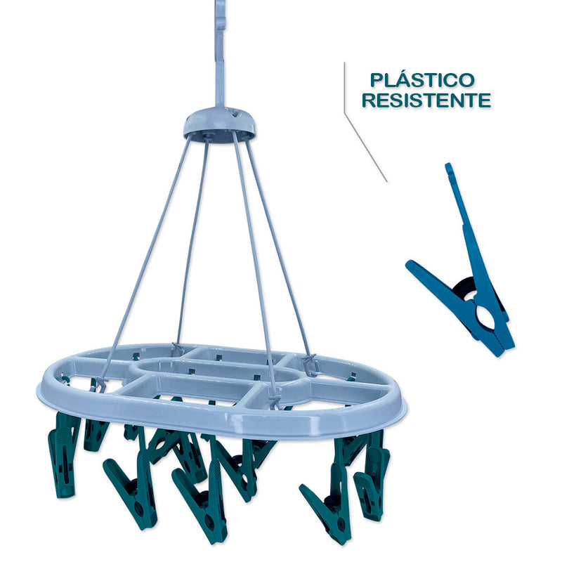 Varal Oval Roupas Íntimas 16 Prendedores Meias Calcinhas (607)