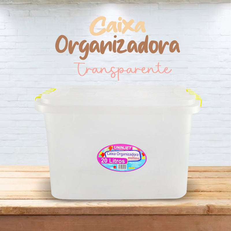 Caixa Organizadora Multiuso Transparente de 20 Litros (0452)