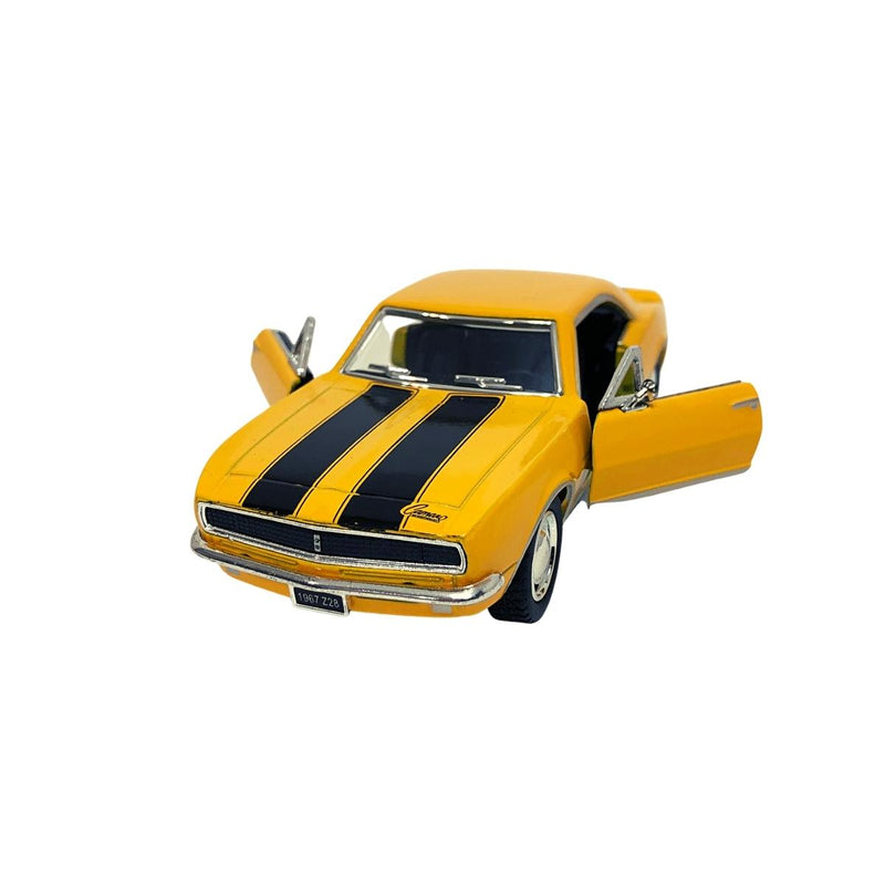 Miniatura Colecionável Chevrolet Camaro Z-28 1967 Amarelo 1/37 Kinsmart (4387)