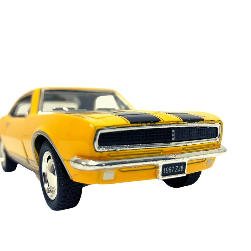 Miniatura Colecionável Chevrolet Camaro Z-28 1967 Amarelo 1/37 Kinsmart (4387)