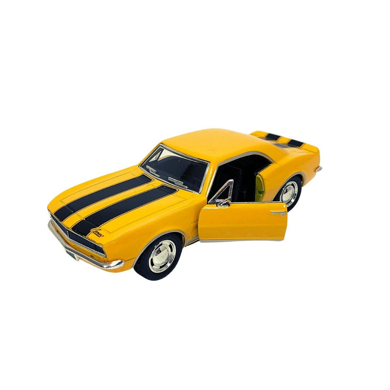 Miniatura Colecionável Chevrolet Camaro Z-28 1967 Amarelo 1/37 Kinsmart (4387)