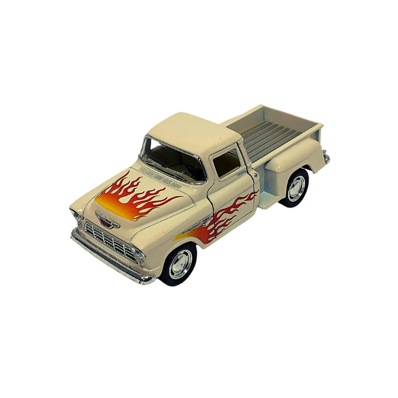 Miniatura Colecionável Chevy 3100 Stepside Pick-Up 1955 Bege Flame 1/32 Kinsmar