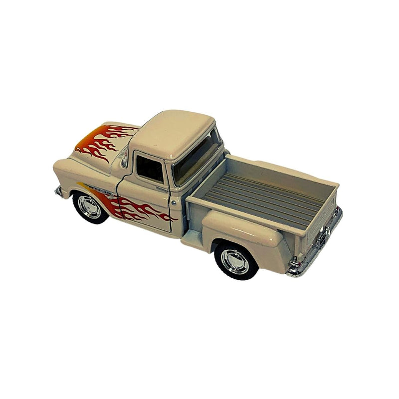 Miniatura Colecionável Chevy 3100 Stepside Pick-Up 1955 Bege Flame 1/32 Kinsmar