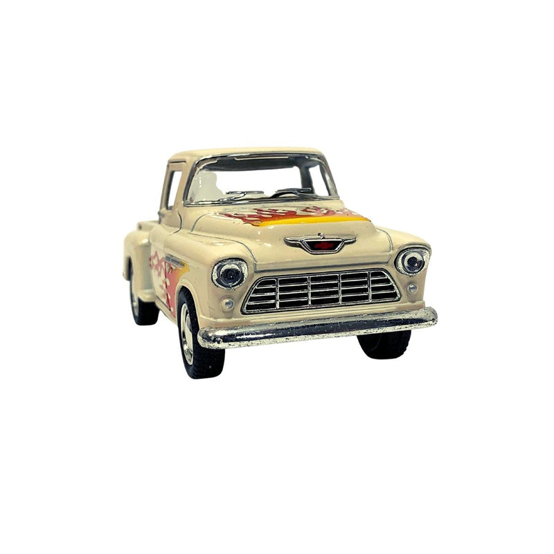 Miniatura Colecionável Chevy 3100 Stepside Pick-Up 1955 Bege Flame 1/32 Kinsmar