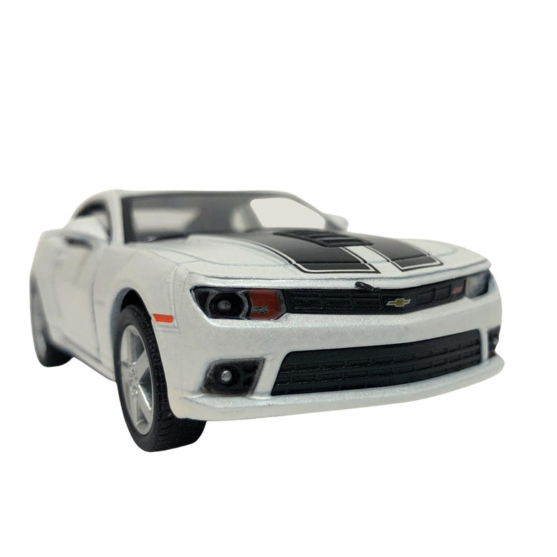 Miniatura Colecionável Chevrolet Camaro 2014 Branco 1/38 Kinsmart (4319)