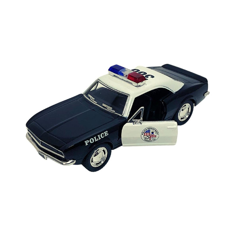 Miniatura Colecionável Chevrolet Camaro Z-28 1967 Polícia 1/37 Kinsmart (4389)