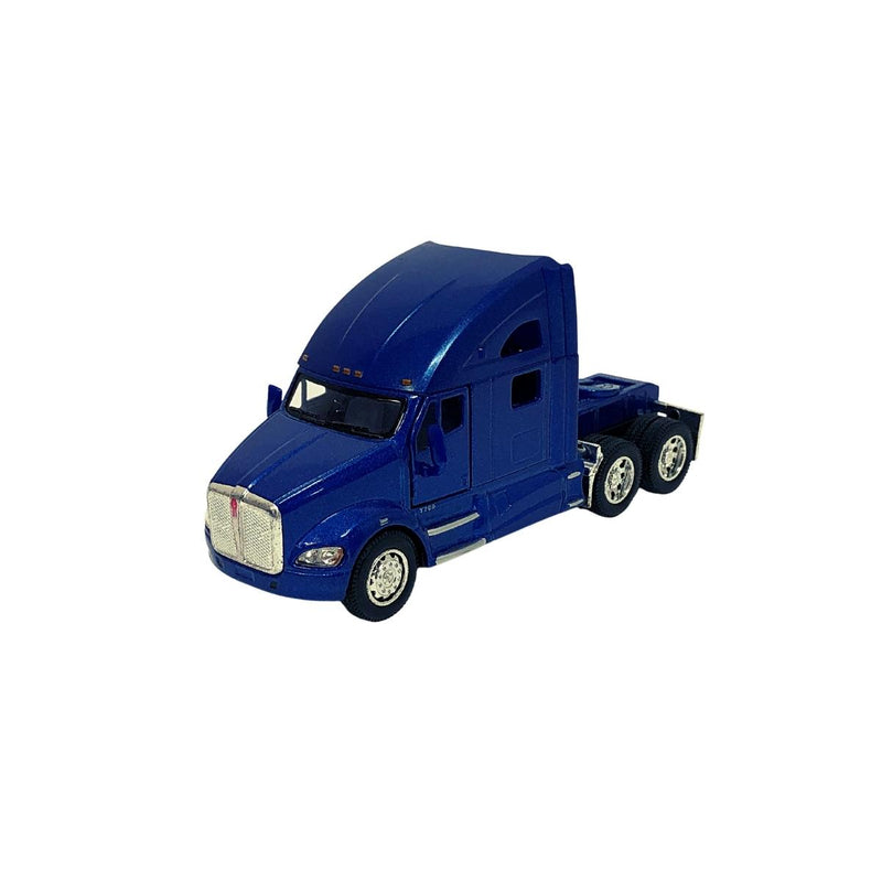 Miniatura Colecionável Caminhão Kenworth T700 Azul 1/68 Kinsmart (4381)