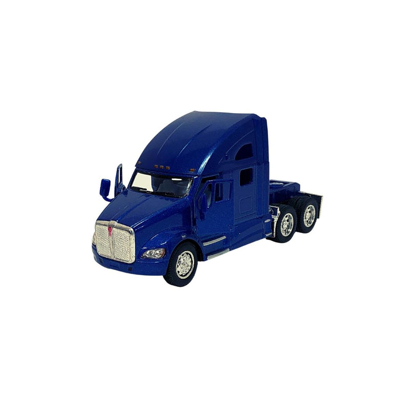 Miniatura Colecionável Caminhão Kenworth T700 Azul 1/68 Kinsmart (4381)