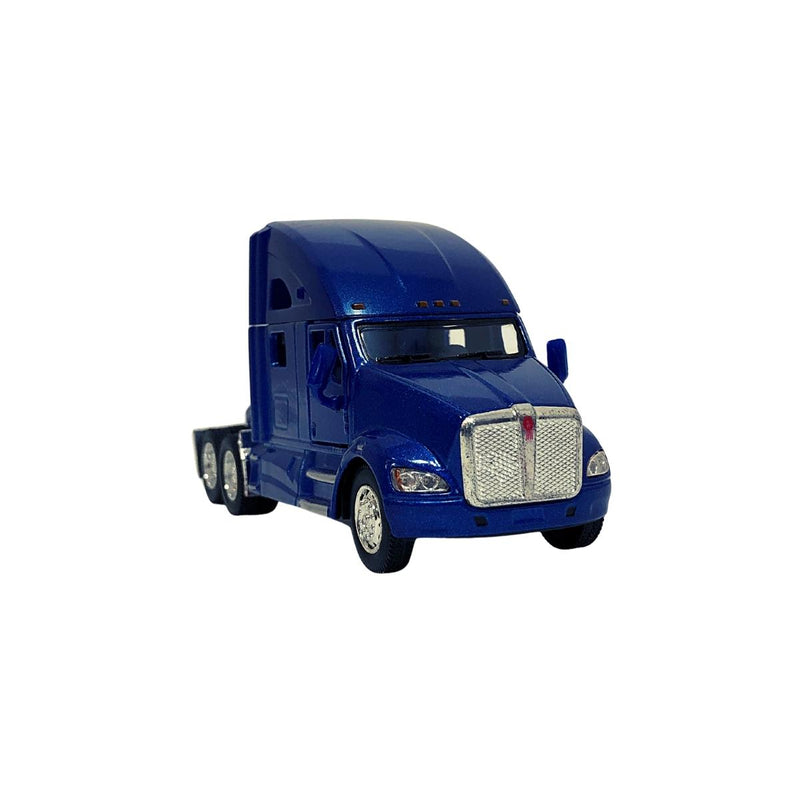 Miniatura Colecionável Caminhão Kenworth T700 Azul 1/68 Kinsmart (4381)