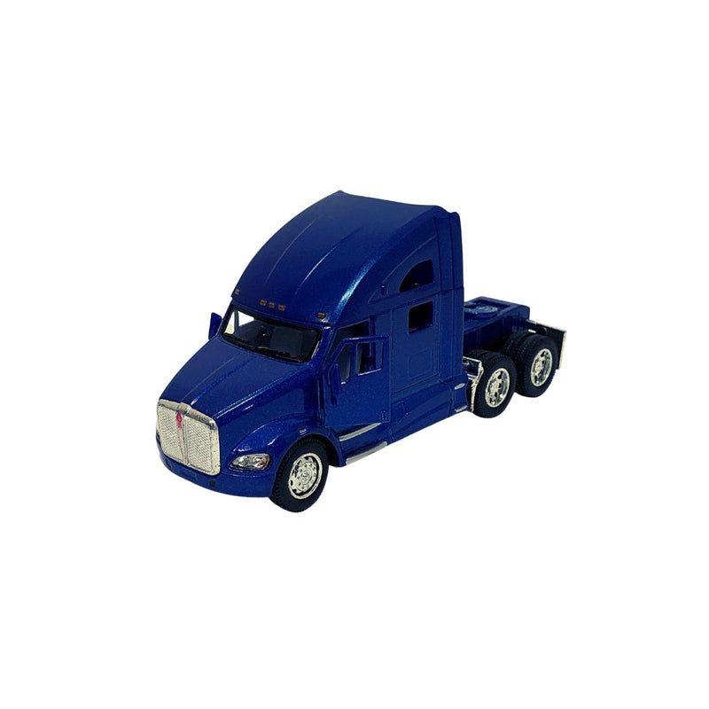 Miniatura Colecionável Caminhão Kenworth T700 Azul 1/68 Kinsmart (4381)