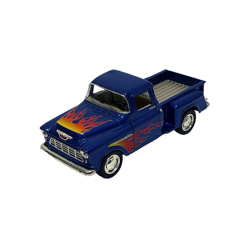 Miniatura Colecionável Chevy 3100 Stepside Pick-Up 1955 Azul Flame 1/32 Kinsmar