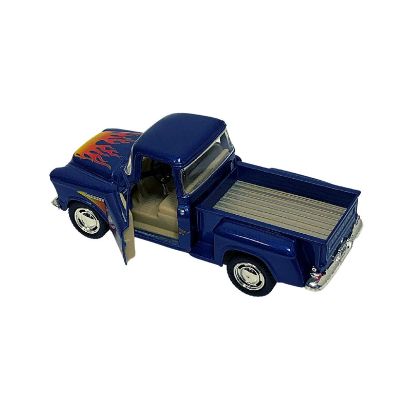 Miniatura Colecionável Chevy 3100 Stepside Pick-Up 1955 Azul Flame 1/32 Kinsmar