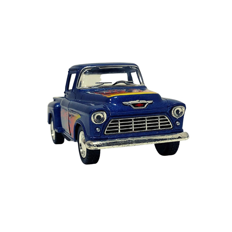 Miniatura Colecionável Chevy 3100 Stepside Pick-Up 1955 Azul Flame 1/32 Kinsmar